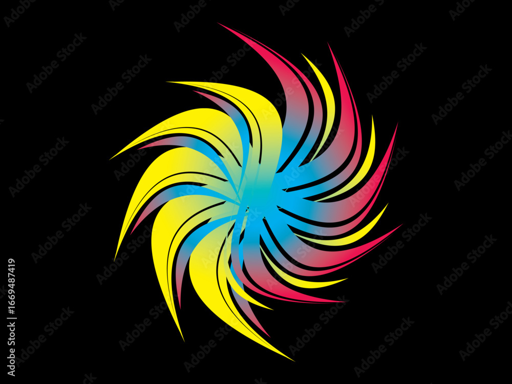 Aufkleber dark themed abstract vector background featuring a dynamic flowing abstract wave pattern consisting 