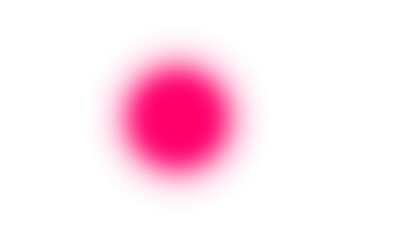 Neon pink gradient glowing circle faded round light element for abstract design isolated PNG background