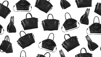 Black casual women's bags with pattern.