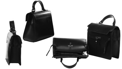 Small bag with views from different sides, isolate.