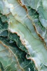 Green serpentine marble texture, organic flow patterns, translucent mineral layers, luxury bathroom wall cladding material, studio lighting