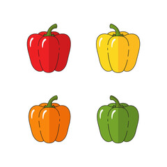 Sweet Bell Peppers Harvest