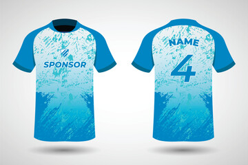 Abstract design for Sport t-shirt, Soccer jersey mockup for football club. uniform front & back view.