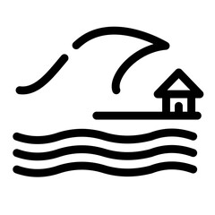 Tsunami Wave Icon
