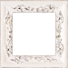 Old luxury picture frame Louis for home decoration interior or gallery, vintage and retro classic style. Material for creative idea. Isolated on white background with clipping path and transparent