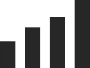 Bar graph showing increasing trends in data