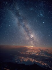 Naklejka premium stars as seen from the edge of the atmosphere