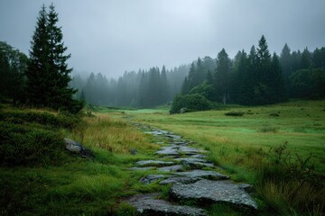 Misty mountain path (2)