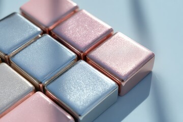 Fototapeta premium Close-up of metallic squares