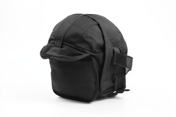 Fototapeta premium 3D helmet carrying bag black, isolated on white background 