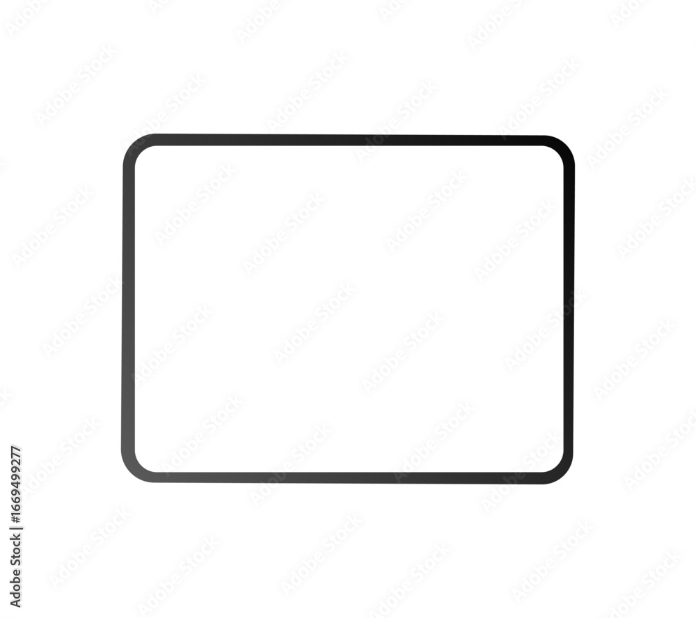 Poster realistic tablet lying horizontally on white background blank vector mockup for app presentation web