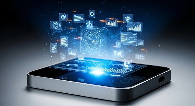 Modern Artificial Intelligence Digital Projection