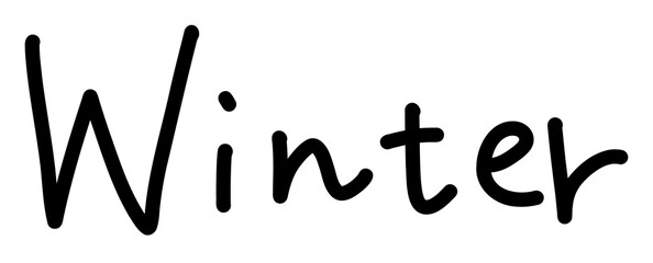 可愛い手書きのwinterの書き文字