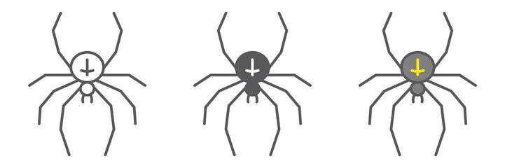Spider line icon, animal and arachnid, halloween sign, vector graphics, a linear pattern on a white background, eps 10.