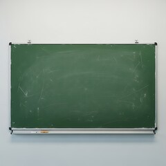 Obraz premium Empty Green Chalkboard Ready for Lessons