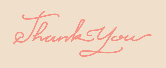 Hand Drawn Playful Thank You lettering 