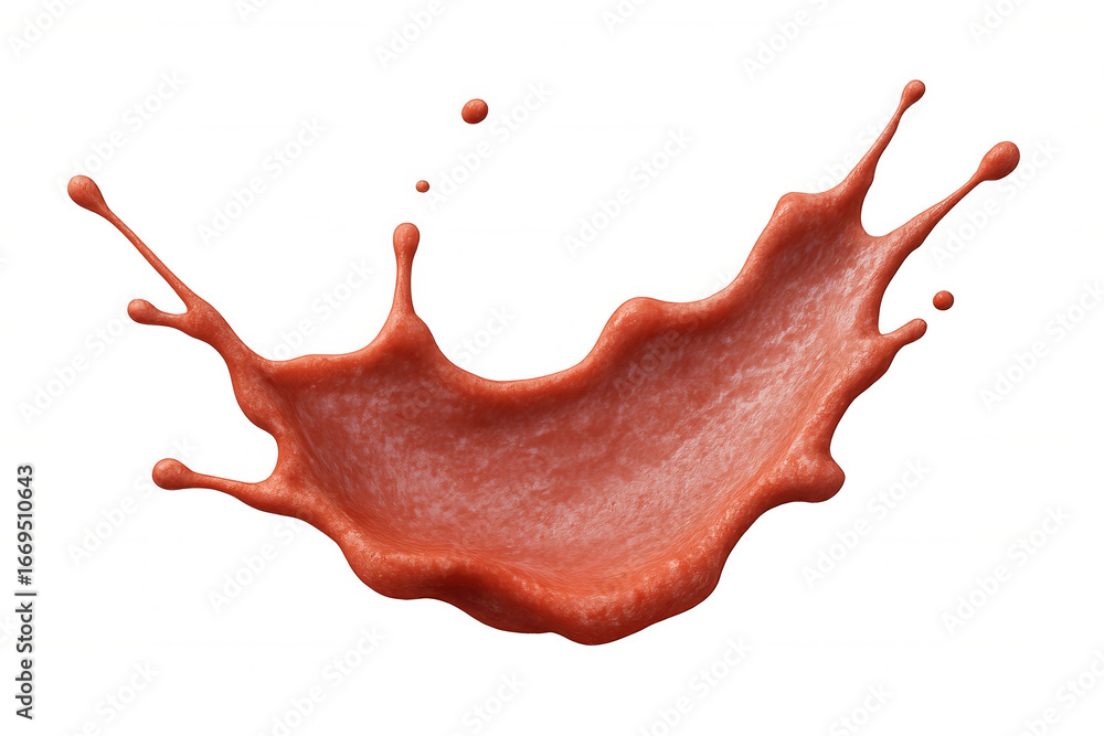 Poster dynamic splash of red liquid, perfect for adding a vibrant touch to designs and projects with its tr