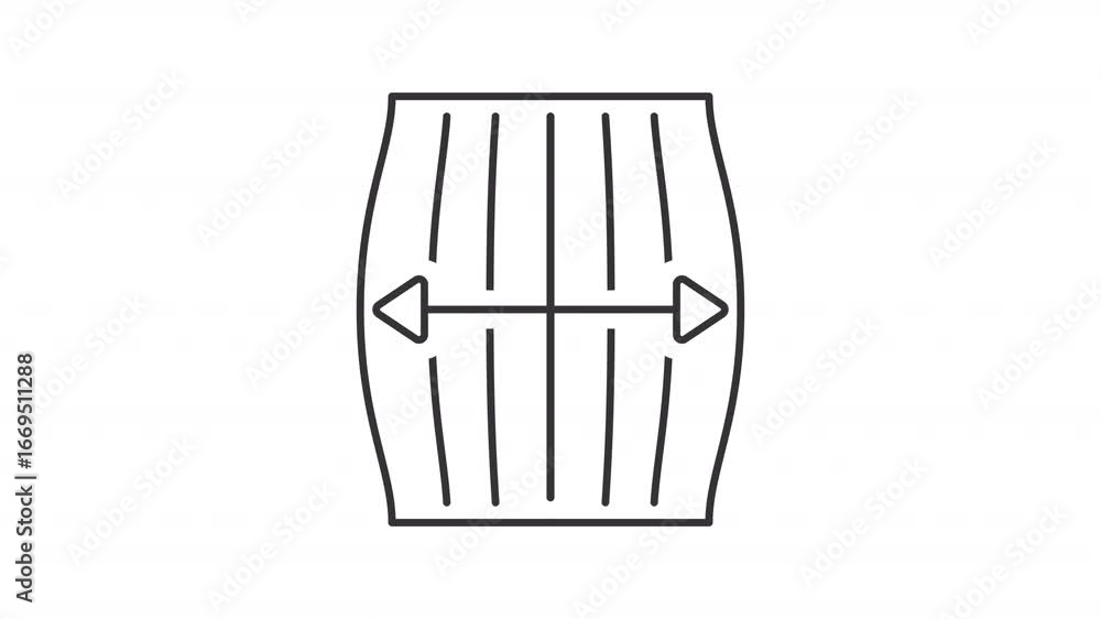 Poster fabric stretch line animation. elastic cloth animated icon. moving arrows. extending, lengthening. s