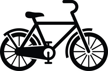 Vector art of bicycle for transportation and recreation in minimalist style design