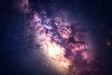 Bright, dense galaxy in deep space.