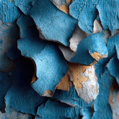 Cracked blue paint on wood
