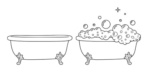 illustration of a bathroom with bath accessories