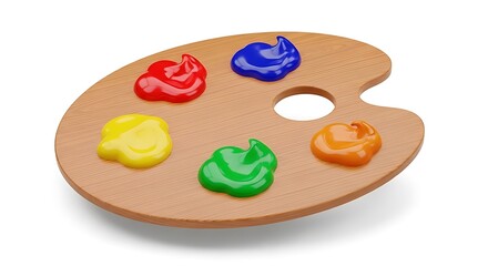 Paint Palette with Colorful Paint