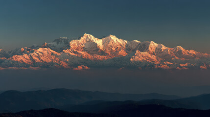 breathtaking sunsets illuminating mountain peaks across  distinct countries