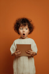 enthusiastic child engages in online learning exploring mathematics through interactive tablet program