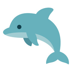 dolphin sea animal flat design illustration