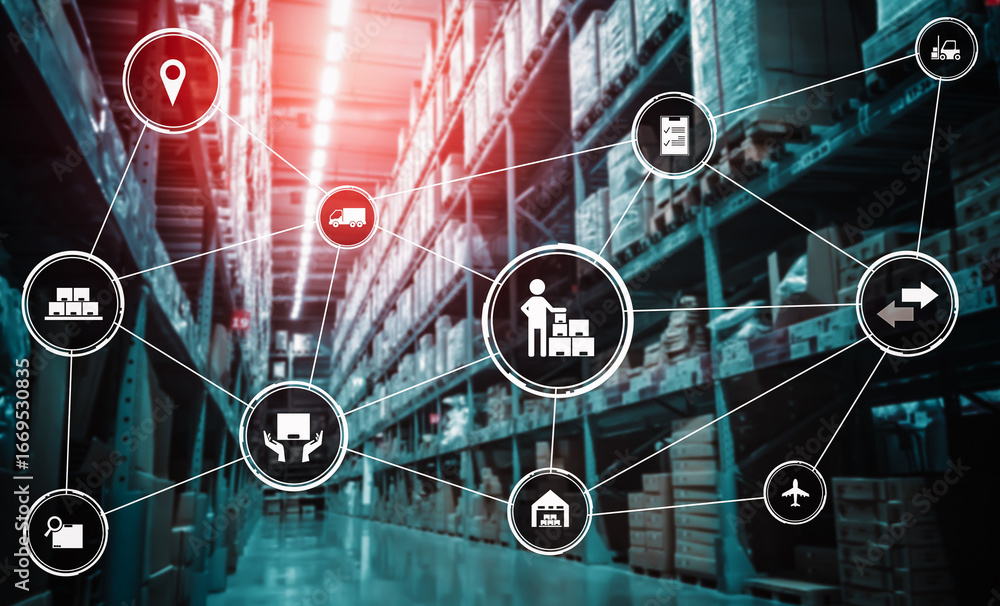 Aufkleber smart warehouse management system with innovative internet of things technology to identify package 