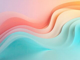 Abstract wave design with soft pastel colors
