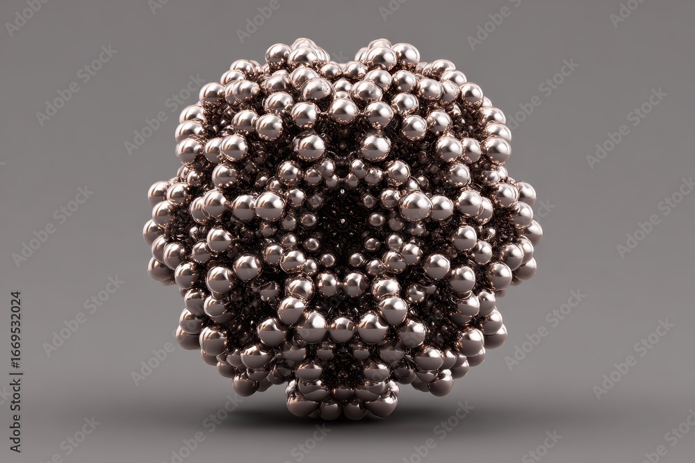 Aufkleber stunning realistic structure of a nanoball displaying intricate details and captivating geometry in 