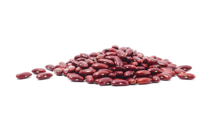Red kidney beans isolated on white background
