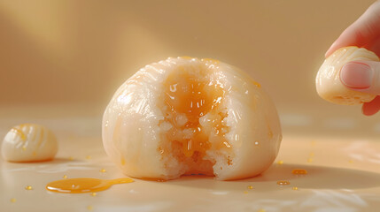 Honeycomb Delights: Gourmet Pastry Photography - Sweet Treats, Golden Honey, Close-up