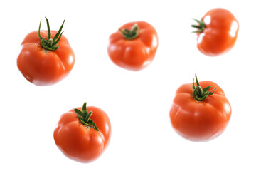Fototapeta premium Fresh Ripe Red Tomatoes on a Transparent Background for Healthy Cooking and Culinary Uses