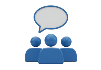 Isolated group sharing feedback with chat bubble communication networking dialog design