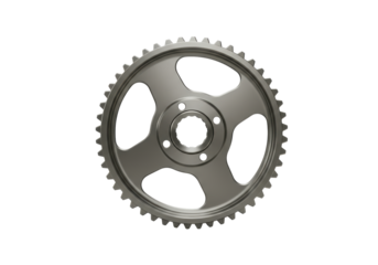 Isolated metal sprocket wheel for car engine, automotive repair part, mechanical component