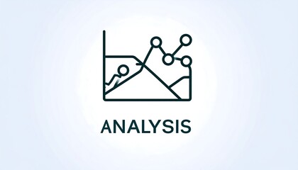 A simple, linear graphic depicts data analysis, illustrating a person within a graph framework and connections to additional data points, conveying a conceptual representation of information...