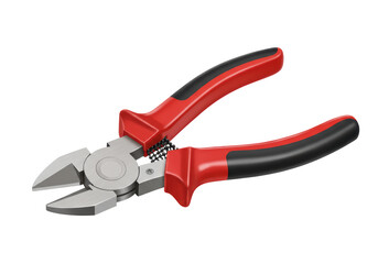 Isolated close-up studio shot of heavy-duty combination pliers with precision blade