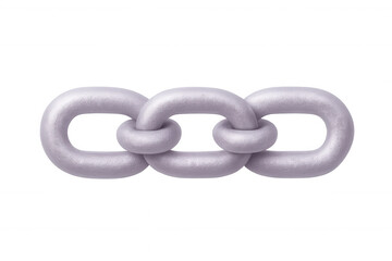 Obraz premium Silver chain links interlocking tightly, 3d-rendered against transparent backdrop, symbolizing interconnectedness, resilience, and protection