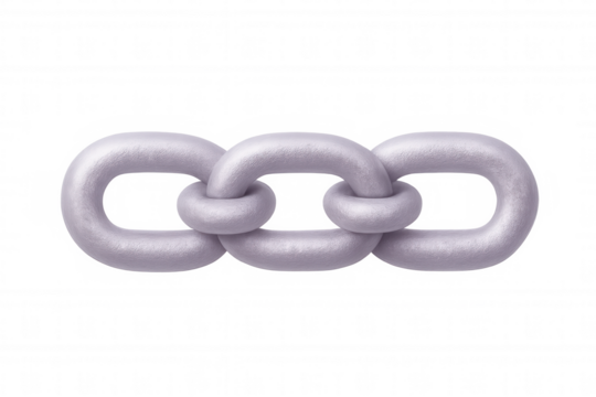 Silver chain links interlocking tightly, 3d-rendered against transparent backdrop, symbolizing interconnectedness, resilience, and protection - Powered by Adobe