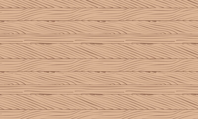 Seamless Pattern of Horizontal Wooden Planks Floor
