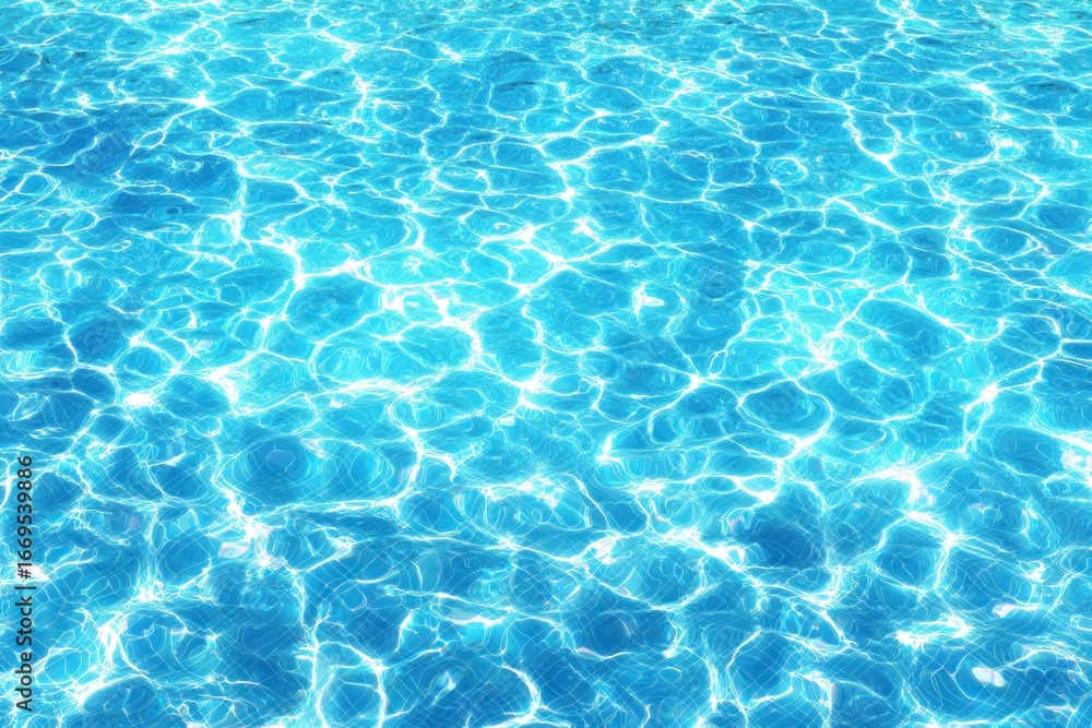 Poster gleaming azure water with sunlit ripples creates a mesmerizing, shimmering surface of bright, interl
