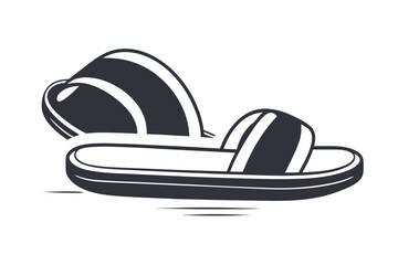 Sandal Isolated, Casual Footwear, Striped Design, Fashionable, Style