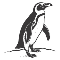 penguin silhouette vector
