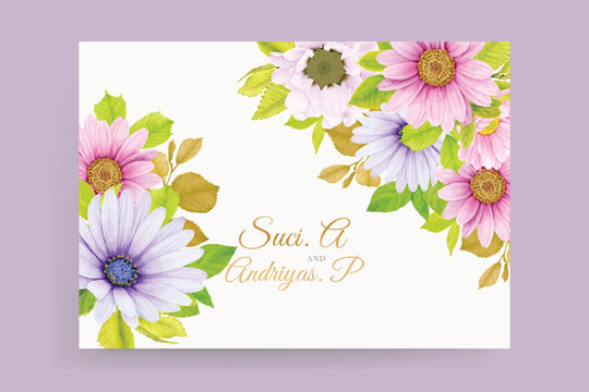 elegant floral wedding card set 