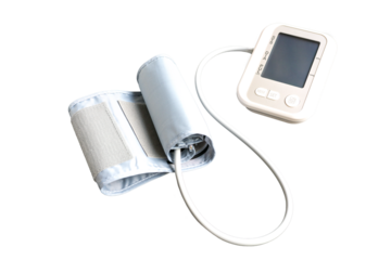 Blood pressure monitor device, isolated on transparent background.
