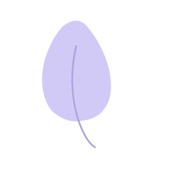 Minimalist Purple Leaf PNG Clipart Illustration