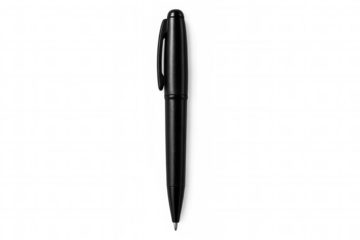 Classic black pen isolated on transparent background, ready for adding to designs or presentations related to writing, business, or education